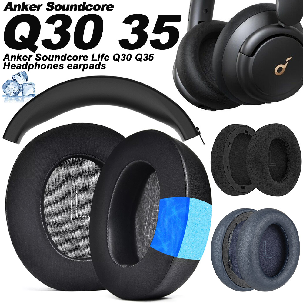 Kopfhörerpolster für Anker Soundcore Life Q30 Q35 Ersatz rosa Ohrpolster Kopfhörer Ohrenschützer Mesh Memory Covers Schwamm Protein