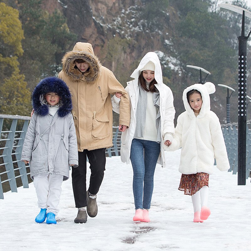 Family Rain Boots Slip-on Injection Children Rain Boots Men Rubber Shoes Covers Waterproof Ladies Rain Boots