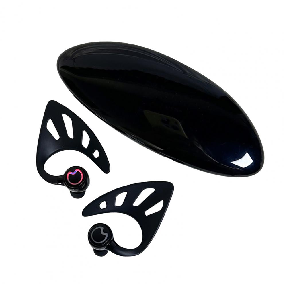 Elf Ear Appearance Headphones Stereo Sound Noise Reduction Bluetooth-compatible Wireless Elf in-Ear Earbuds with Charging Case: Red
