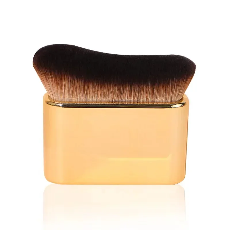 Pinceau de maquillage sirène pour fond de teint corporel, brosse pour bronzage, mousse autobronzante, sans soleil, 1 pièce: Or