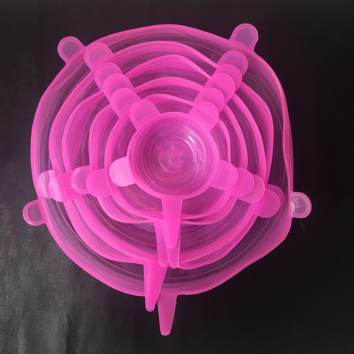 12 stuks elastische siliconen deksels voor kommen, herbruikbare koelkastbekers voor salades, potdeksels voor keukenaccessoires: 6 stuks roze