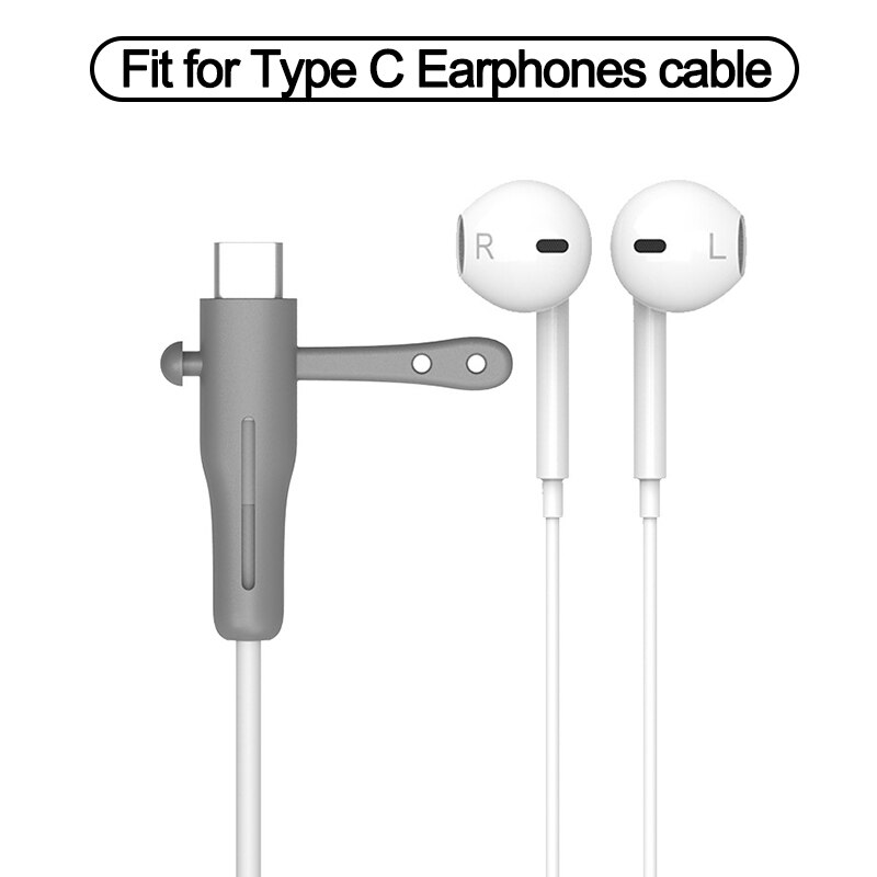 Kabel ładujący Protector do słuchawek iPhone uchwyt do kabli danych opaski do kabli winder Clip ładowarka przewód do zarządzania kablami organizer: TC Earphone-Gary