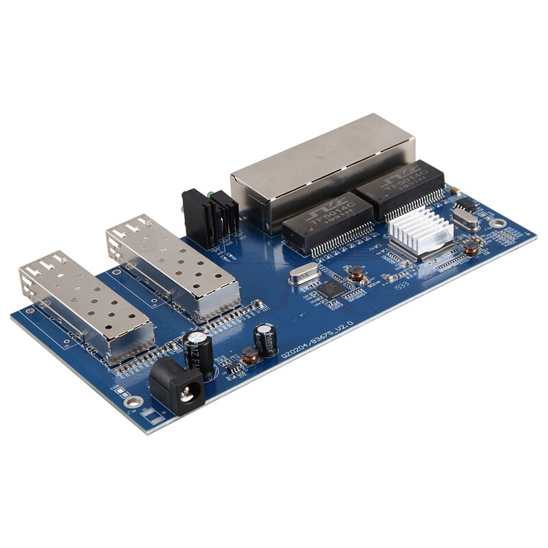 10/100/1000M 4 RJ45 UTP e 2 SFP In Fibra di Porta In Fibra Ottica Media Converter Gigabit Ethernet interruttore di Bordo PCBA