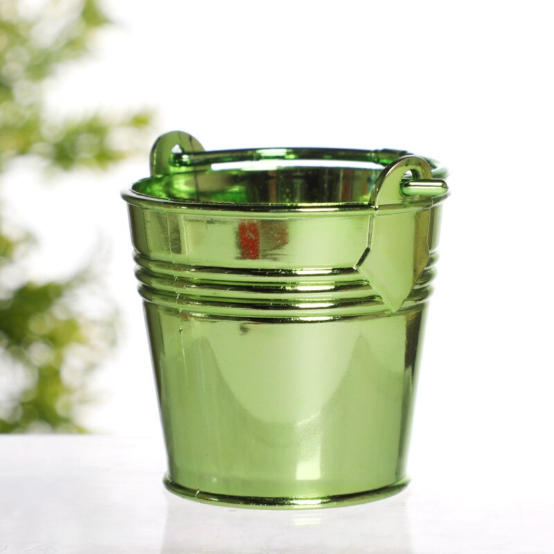 Small Plastic Bucket Tinplate Mini Keg Barrel Outdoor Garden Watering Flower Container Bathroom Kitchen Household Water Bucket: 06