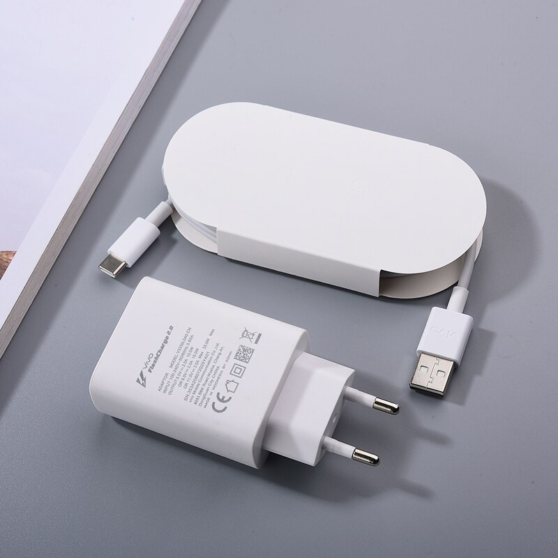 Original Vivo 33W Fast Charger EU Flash Charge 2.0 Wall Adapter For VIVO X30 X60 X27 Pro Y31S S10 S9 S8 S7 iQOO Neo 855 OPPO R17