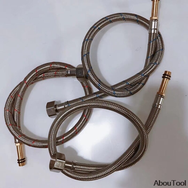 Shower Hose Pipe Water Inlet Hose For Bath Stainless Steel Bathroom Accessories Water Heater Connection Cold Mixer Pipe G1/2