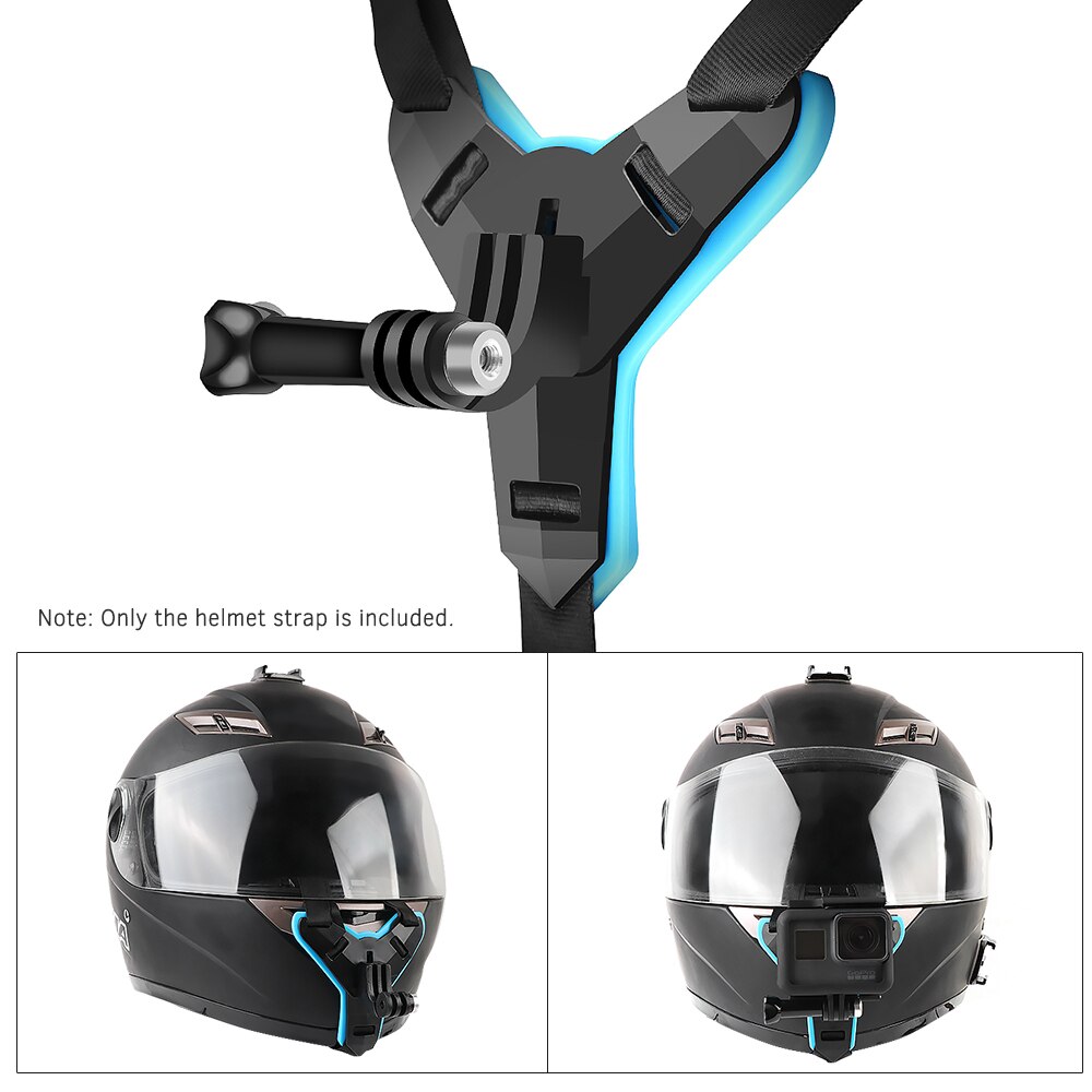 Hel ansigt hjelm hakemontering holder til gopro hero 8 7 5 sjcam motorcykel hjelm hage stativ kamera tilbehør til go pro hero 9