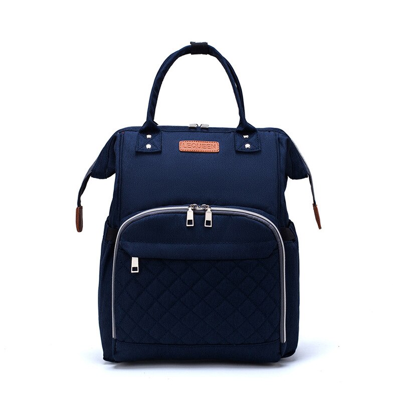 Lequeen – sac à couches pour bébé, sac à dos à bandoulière, multifonctionnel, grande capacité, étanche, rangement d'objets: Navy