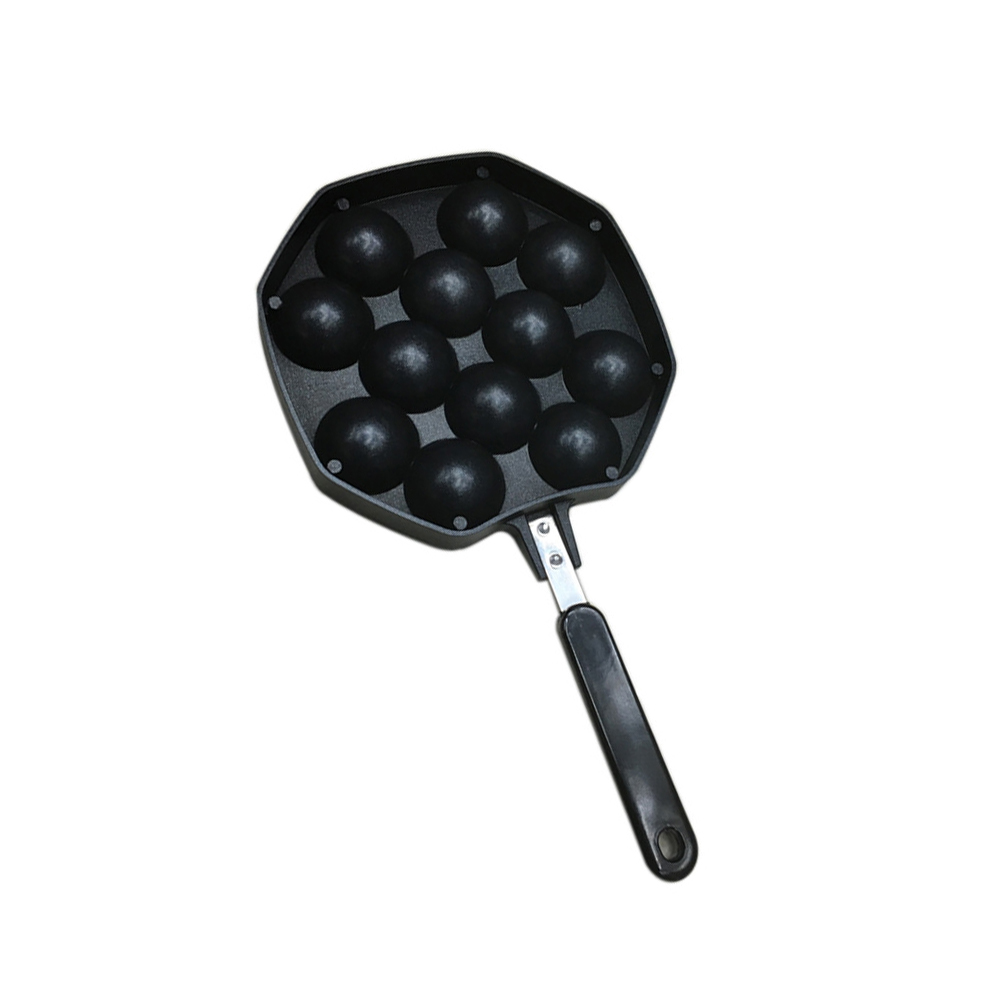Moule à gâteau en métal antiadhésif | Poêle Takoyaki, moule à gâteau en gaz naturel, poêle à pâtisserie, *18x33.8 CM, en alliage d'aluminium, 2.5 nouveaux trous