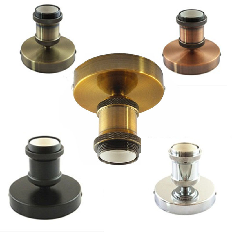 Douille de lampe Vintage E27 E26, support de lampe de plafond avec accessoires pour chambre à coucher, cuisine, salon, décoration de la maison