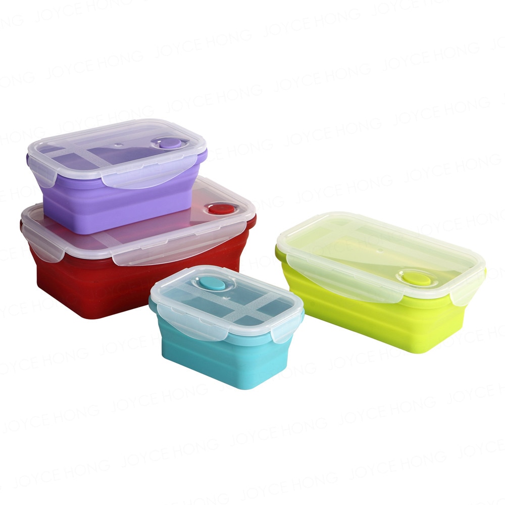 Silicone Folding Box Collapsible Lunch Box Container