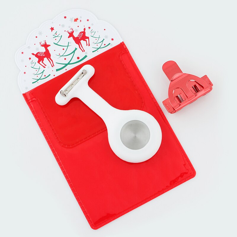 God jul silikon brosch klocka sjuksköterska fob klocka omvårdnad quartz pennklämmor läkare sjuksköterskor dedikerad pennväska praktisk