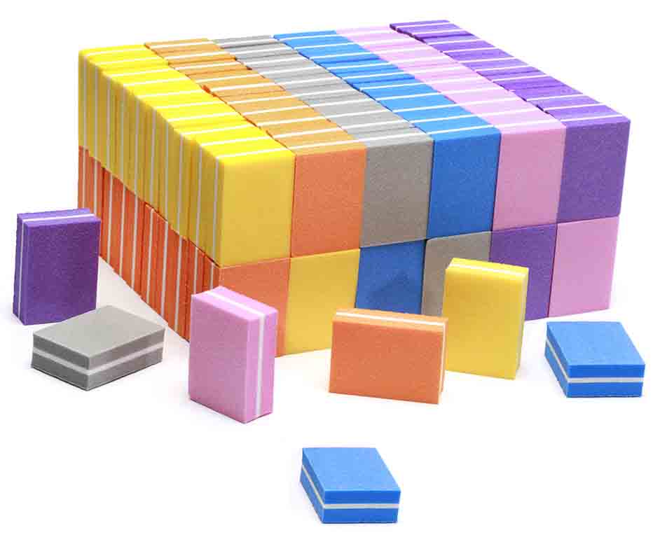 50 sztuk/partia bufor robić paznokci dwustronny mały rozmiar mini bufor robić paznokci blok 6 kolorów jednorazowe profesjonalny mini bufor robić paznokci, JZU-21: mieszać -50szt