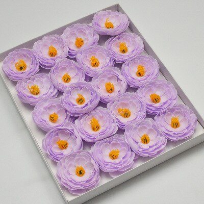 40Pcs Peony Eternal Flower Flower Head Soap Flower Petal Bouquet Making Wedding Favors Valentine's Day: light purple