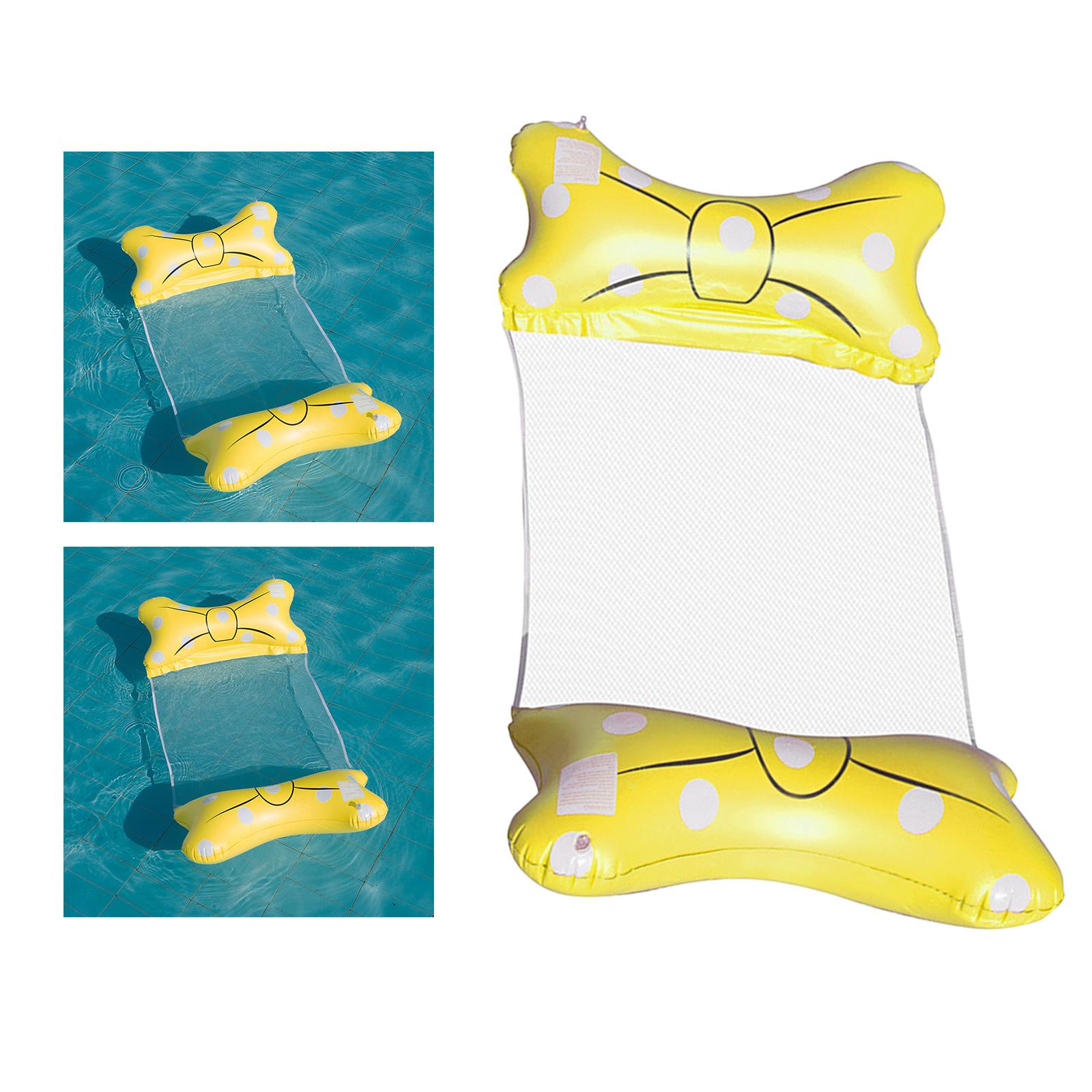 Premium Water Hammock Foldable Floating Chair Sofa Water Party Relaxing Bed: YELLOW