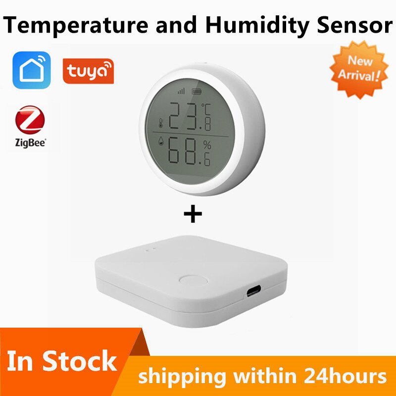 Tuya ZigBee Smart LCD Humidity Temperature Thermometer Sensor Room Indoor Hygrometer Meter Smart Temperature Control System