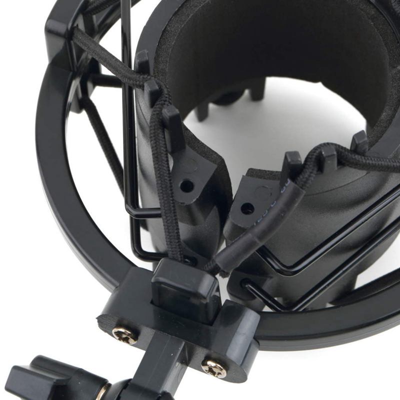 Retail Universal 3KG Bearable Load Mic Microphone Shock Mount Clip Holder Stand Radio Studio Sound Recording Bracket Black Profe