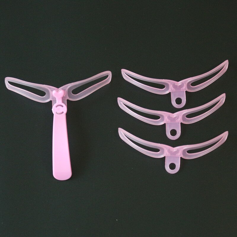 4pcs/set eyebrow shaper eye brow makeup tools Reusable Grooming eyebrow eyeliner stencil AC067A03