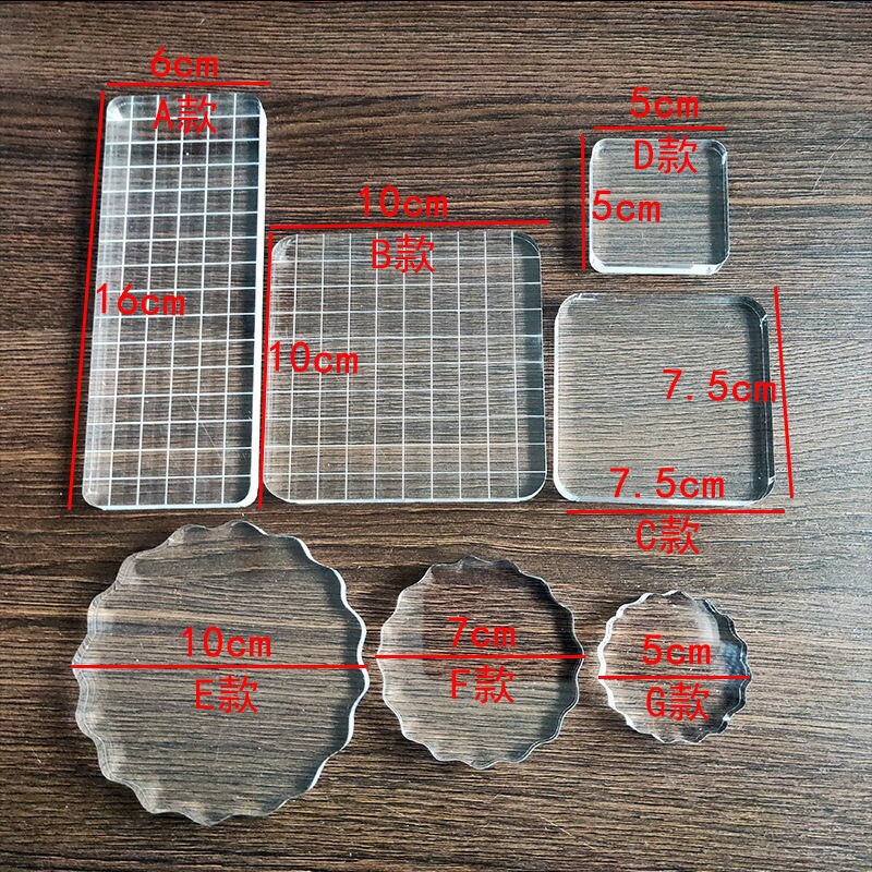 High Transparency Acrylic Block for DIY Transparent Seal Stamp Block handle for DIY Scrapbooking Clear Photo Album Decorative