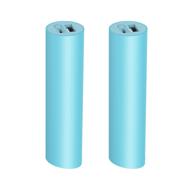 ZMI Mini Power Bank 3000mAh 18650 batter Rechargeable external Original Mini Powerbank portable charging for phone: 2 pcs Blue