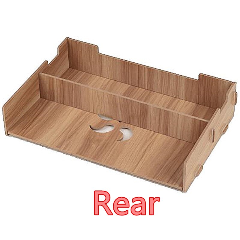 Wood Assembly Laptop Riser Simplified Table Storage Shelf for Computer DIY KeyBoard Organizer Monitor Stands Screen Bracket