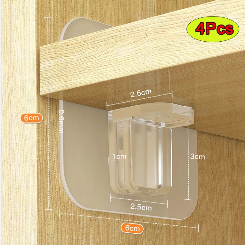 2/4pcs Adhesive Shelf Support Pegs L-type Bracket Wall Support Wall-mounted Rack Kitchen Bedroom Closet Cabinet Shelf Holder: green