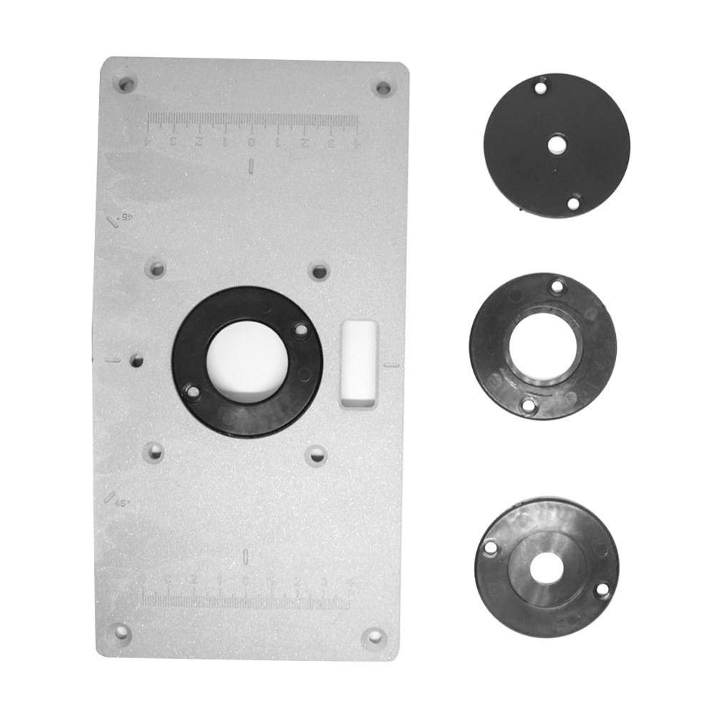 Multifunctional Aluminium Router Table Insert Plate Benches Wood Engraving Trimmer Machine Woodworking Router Models O1K3
