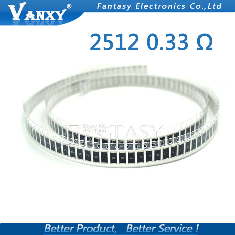 50PCS 2512 SMD Resistor 1% 1W 0.33 ohm R330 0.33R