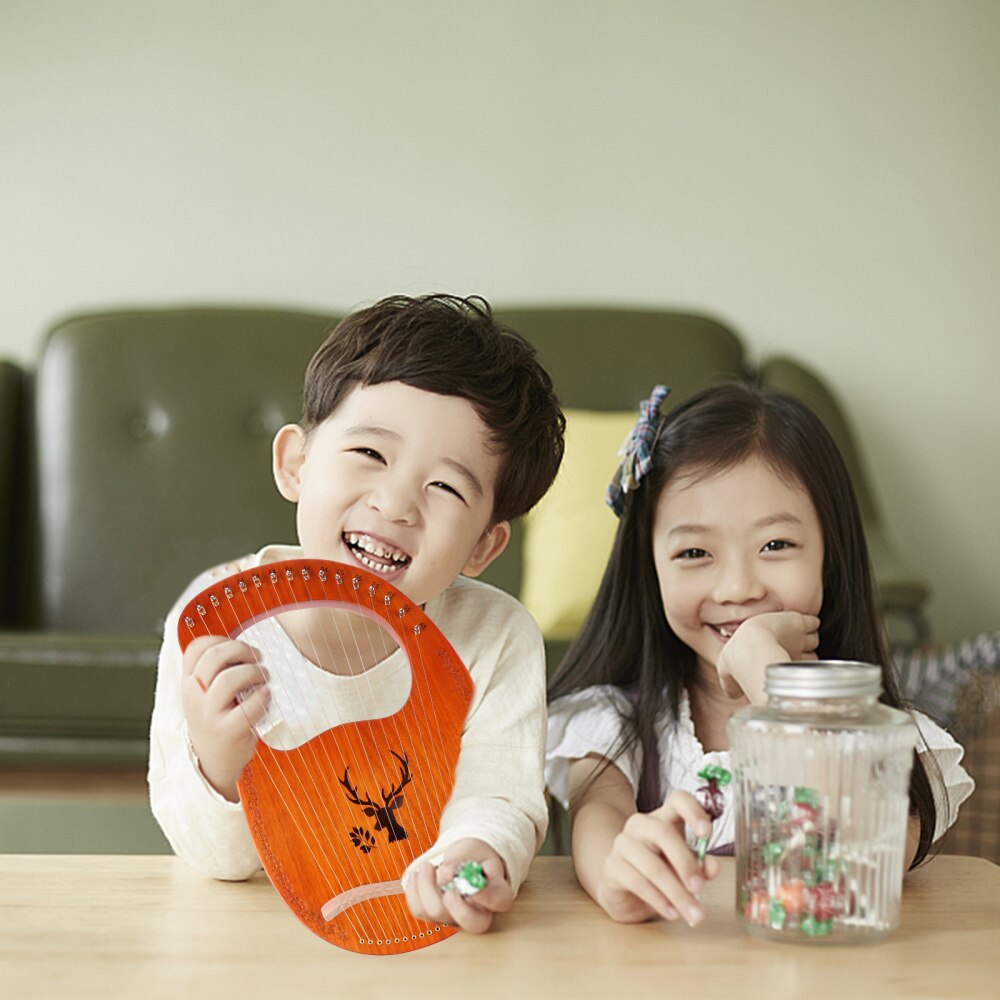 16 Strings Harp Mahogany Lyre Harp Ancient Style Lyre Harp Instrument