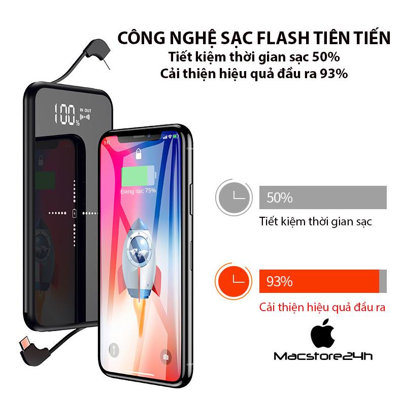 Miroir affichage numérique Qi chargeur sans fil trésor 10000 mAh Portable batterie d'alimentation pour Xiaomi iPhone batterie externe charge rapide