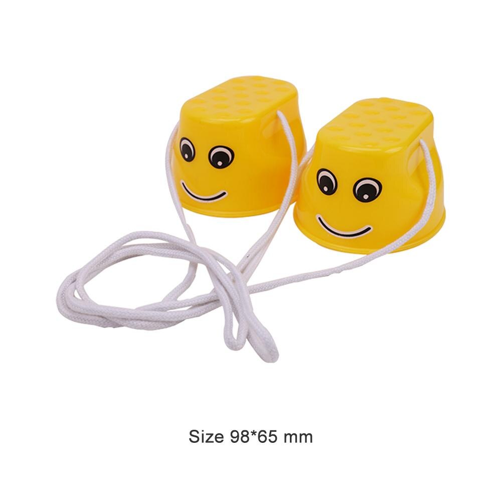 Zancos de plástico grueso para niños, juguetes de entrenamiento para saltar al aire libre, , portátil, de seguridad, equilibrio, 1 par: Amarillo
