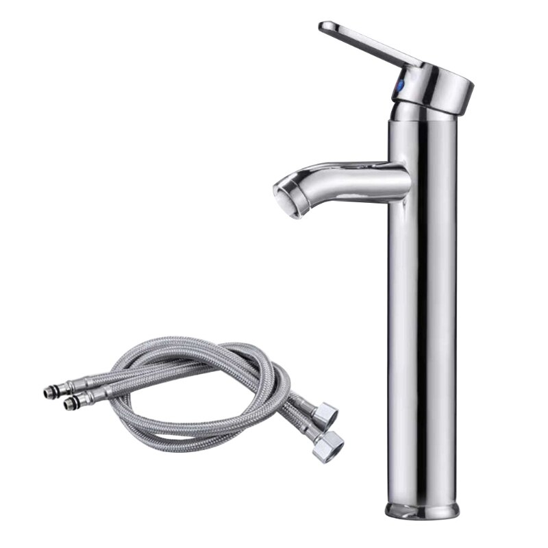Eengreeps wastafelkraan, koudwatermengkraan, wastafelkraan met één gat en inlaatbuis, keuken- en badkameraccessoires: C