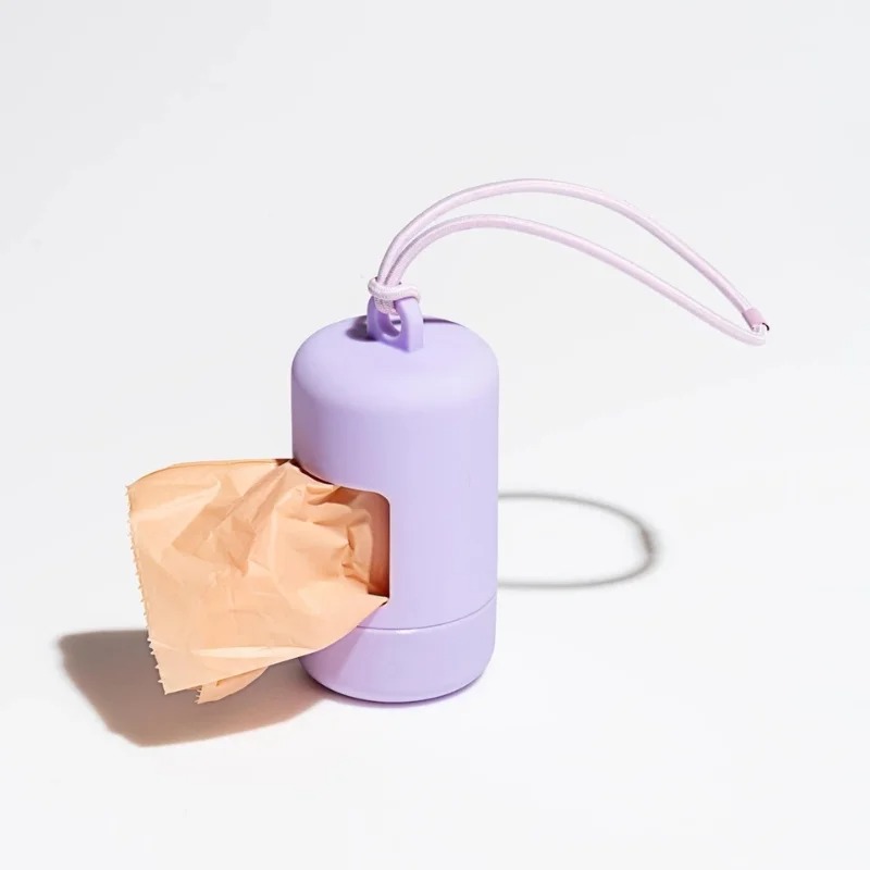 Porte-sac de merde pour chien, distributeur Portable de sacs de déchets pour animaux de compagnie, porte-déchets de luxe pour chien, distributeurs de fournitures de nettoyage: Gris clair