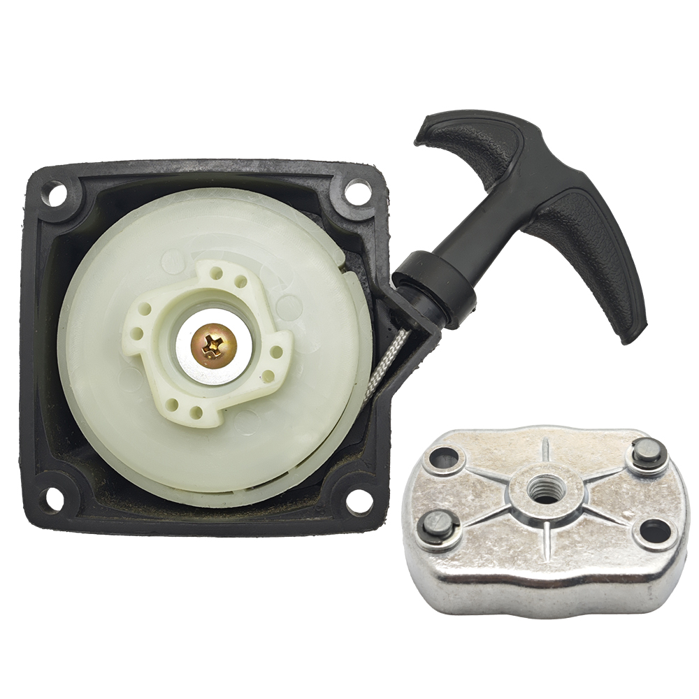 Easy pull recoil starter kit aluminium klo starterhjul til 40-5 44-5 33 cg430 44f-5 plæneklipper motorreparationsdel buskrydder: Hvid