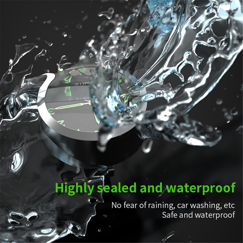 Motorcycle Handlebar Clock Aluminum Luminous Clock Waterproof Shockproof Durable Buckle Watch Mount Quartz Watch Universal