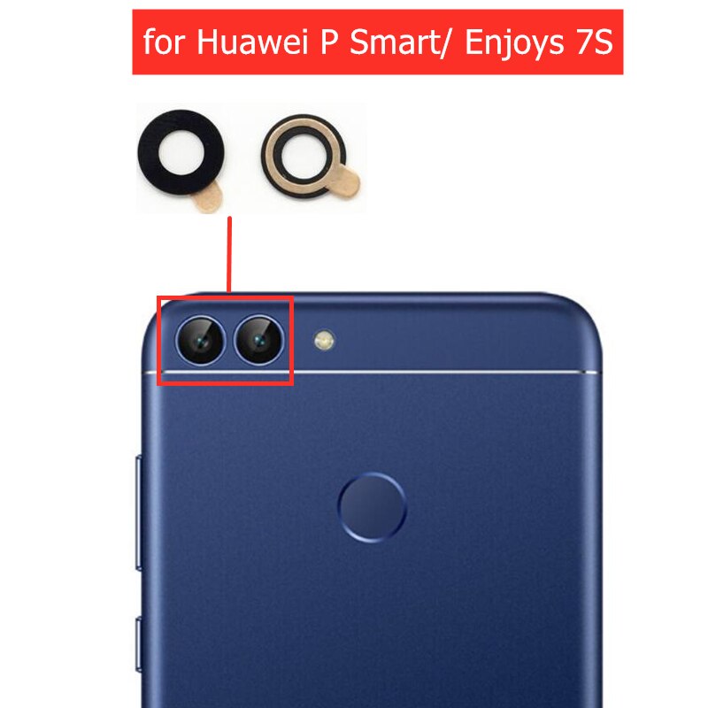 2 stücke für Huawei P Smart Zurück Kamera Glas Objektiv Hinten Kamera Glas mit 3M Kleber für Huawei Genießen 7S Ersatz Reparatur Ersatzteile