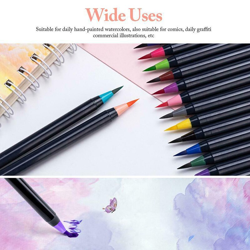 20/24/48 Color doble punta cepillo de plumas agua marcadores arte pintura Set de pluma de acuarela para la escuela TP899