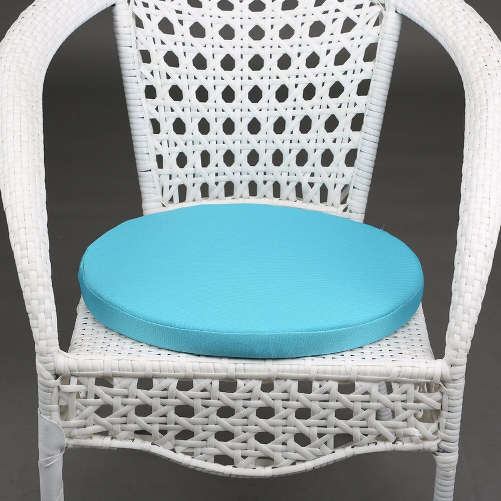 Outdoor/Indoor Round Waterproof Furniture Cushion with Filling Replacement Deep Seat Cushion for Patio Chair Bench 45cm