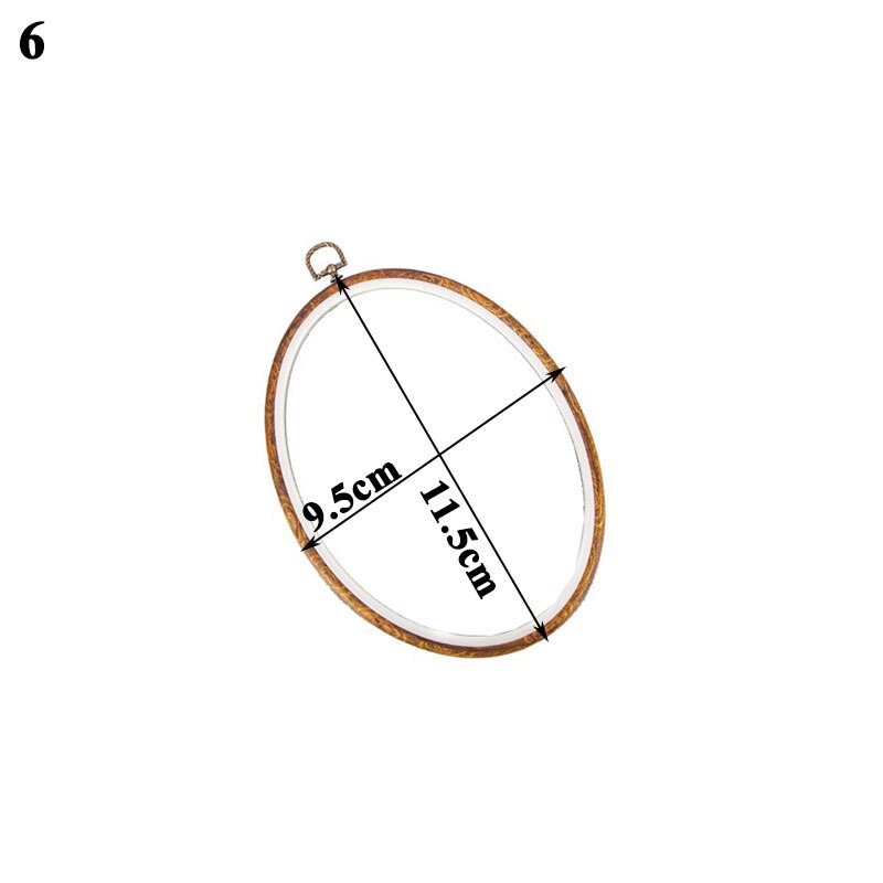 Wood Grain Cross Stitch Tool Wood Grain Round Octagon Rectangle Embroidery Hoop Cross Stitch Tool DIY Hoop Embroidery Circle: 9.5x11.5cm