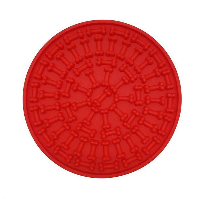 Silicone Dog Lick Mat Suction Dog Lick pad Lick mat for Pet Bathing Grooming and Dog Training: red