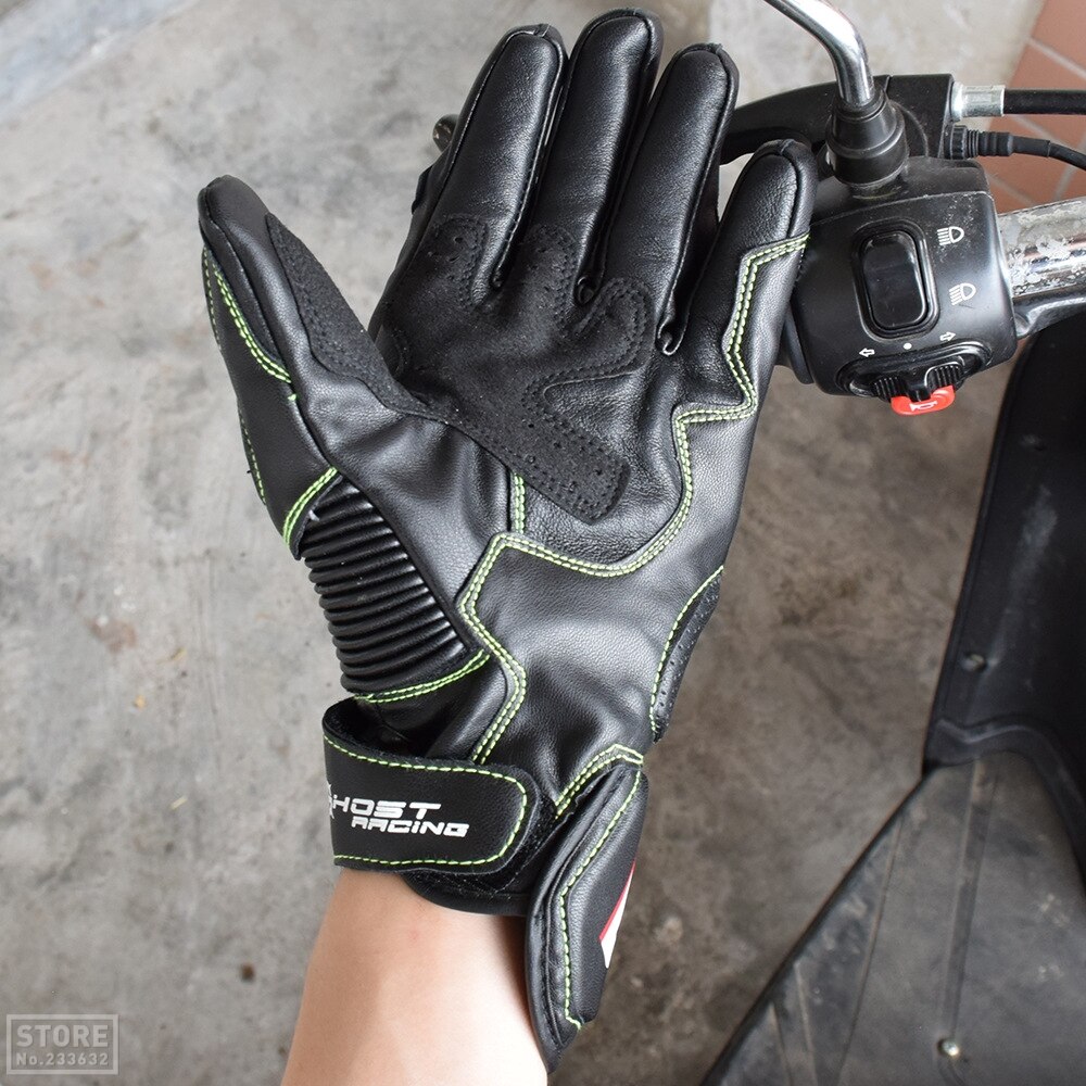 GHOST RACING Guantes de Motocicleta Guantes para motocross de verano de medio dedo Guantes para motocross de fibra de carbono Guantes de Moto transpirables