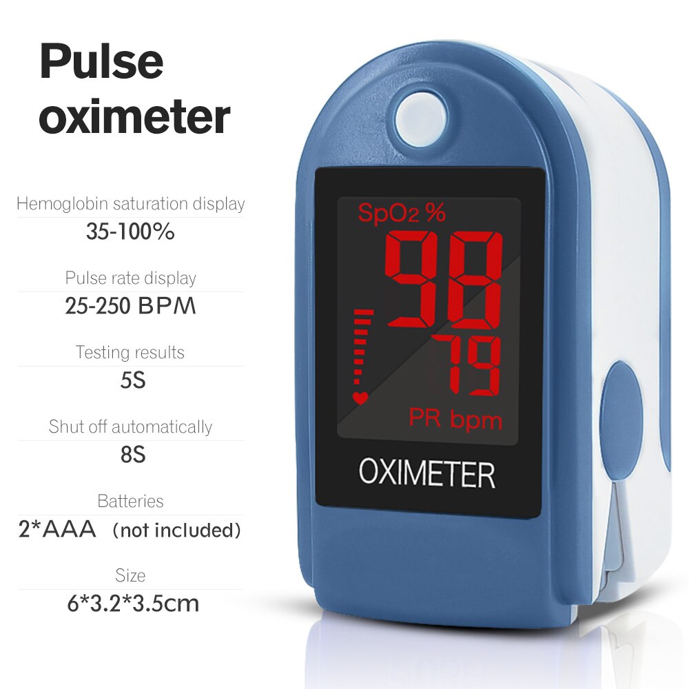 Fingertip Pulse Oximeter Mini SpO2 Monitor Oxygen Saturation Monitor Pulse Rate Measuring Gauge Device 5s Rapid Reading