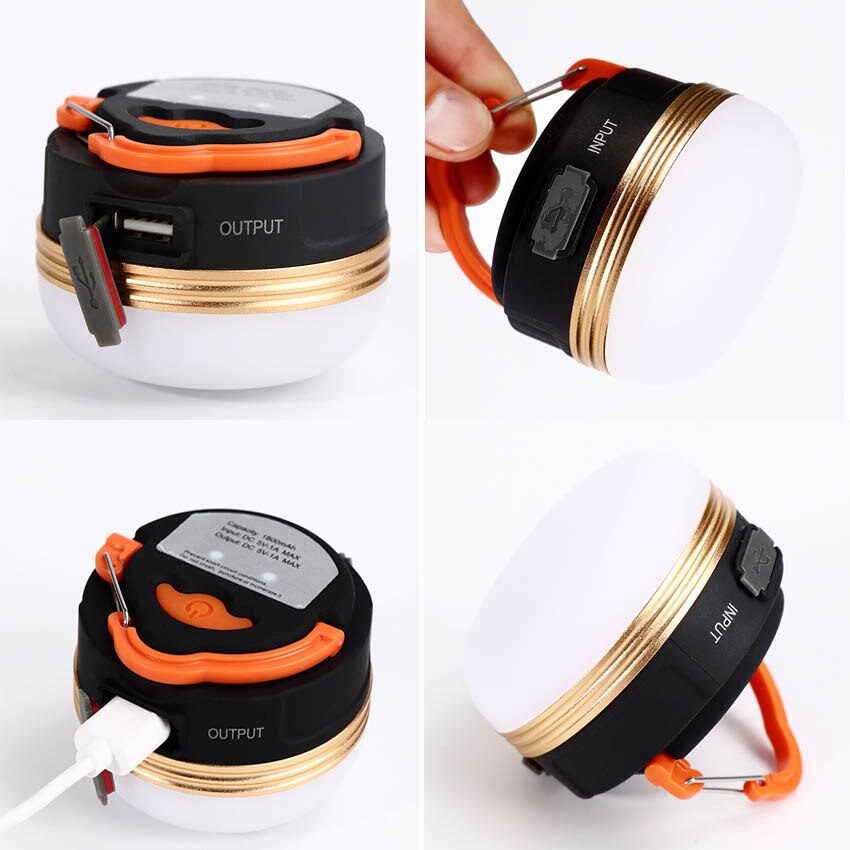 USB charging led portable lantern LED camping tent light with magnet, hanging or magnetic led working emergency lamp