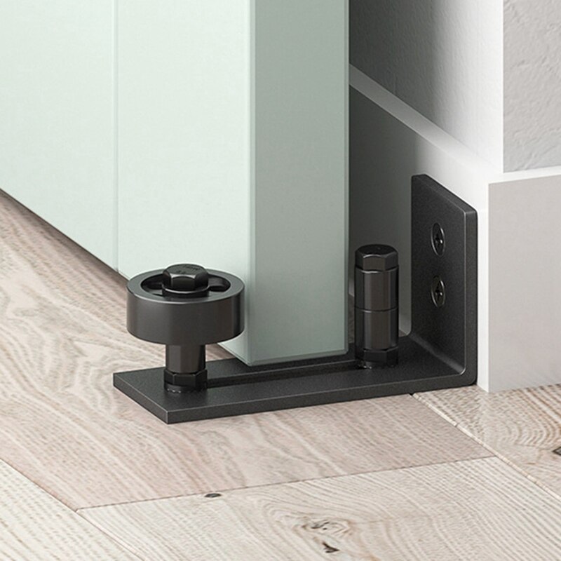 2PCS Adjustable Floor Rails Sliding Door Floor Roller Rails, 8 Possible Variations for All Sliding Garage Doors