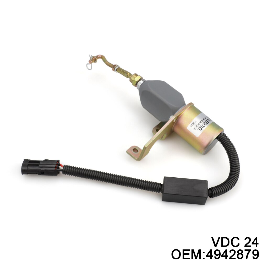 24 Volt Fuel Shutoff Solenoid for Cummins 6BT 6BTA 5.9L 4BT 4BTA 5295567 4942879