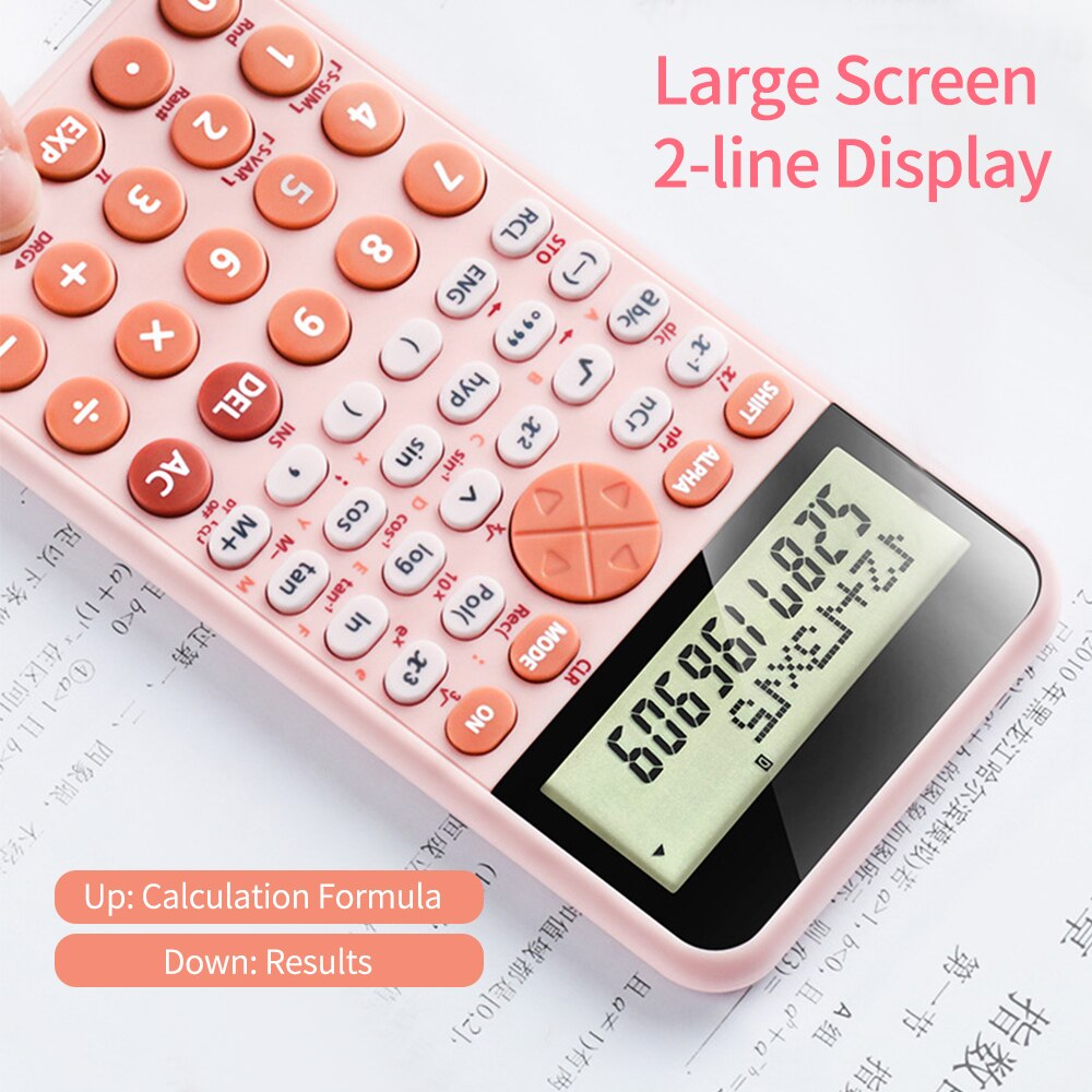 Portable Multi-functional Scientific Calculator with 2 Line Display 240 Functions Mathematics Calculating Tool