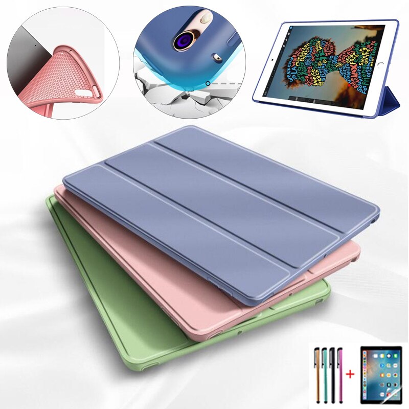Silicon Funda Case for iPad 10 2 Case Cover Smart Stand Shockproof Kids Case for ipad 7 ipad 7th Generation Funda