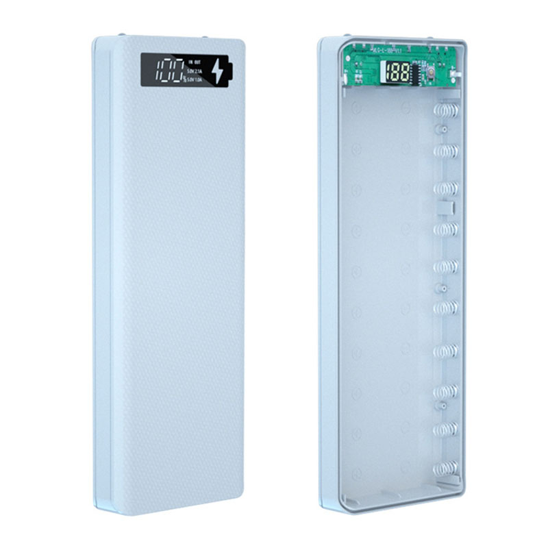 DIY Powerbank Case Kit 10*18650 Battery Holder Charger Box QC Quick Charge Power Bank Case Mobile Phone Charger Shell No Battery