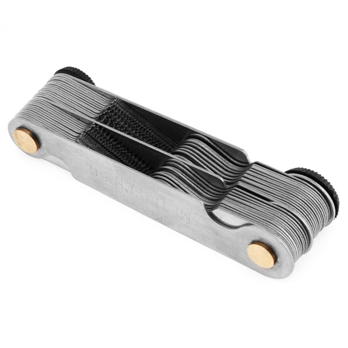 55-60 Degree Stainless Steel Screw Gauge Set 52pcs SAE Grip Metric Whitworth Screw Thread Pitch for Measuring Gauging Tools