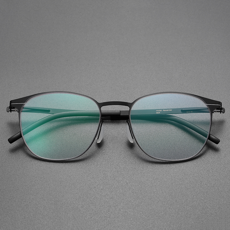 Monturas de gafas ovaladas de para hombres y mujeres, gafas ópticas ultraligeras sin tornillo, gafas graduadas para miopía, Alemania: Blanco